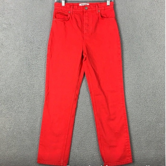 Reformation Cynthia Jeans Tomato 26 - Picture 3 of 10